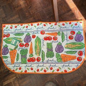 Brand New - Non Slip Kitchen Mat in 'Fresh Veggie's Pattern